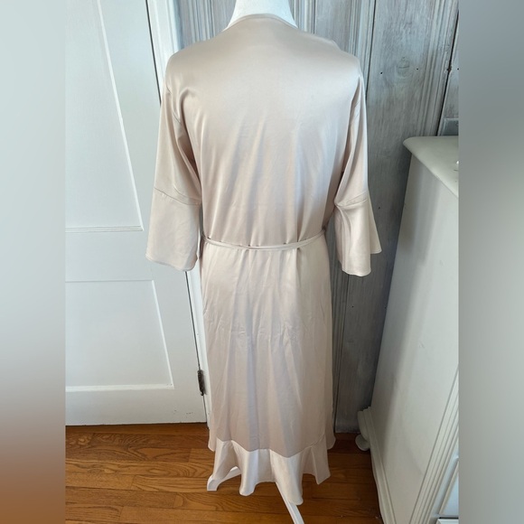 PLUM PRETTY SUGAR cream robe kimono flutter sleeve XS/S bridal wedding boudoir - Picture 5 of 7